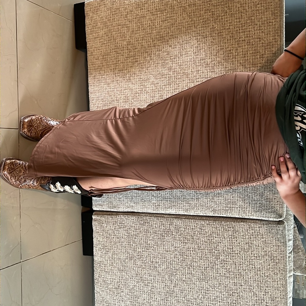 Brown Skirt With slit NEW